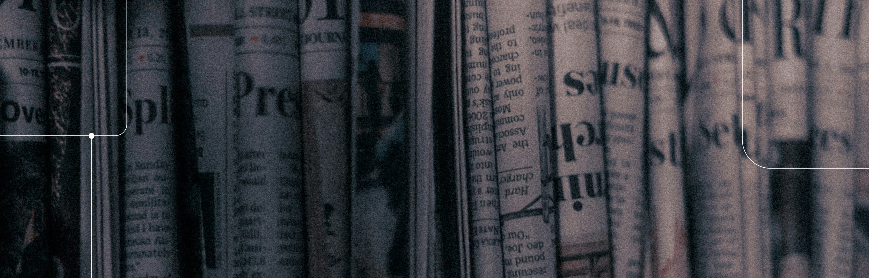 Stack of rolled newspapers