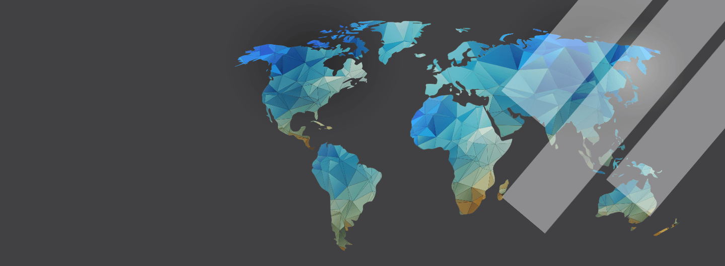 rendering of digital world with satellites